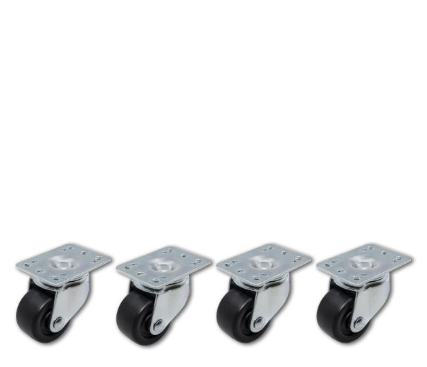 Qoltec Zestaw kółek do szaf Rack 4szt. - 1330009 - zdjęcie 5